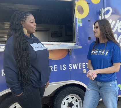 Denisha Jones with Sweet Peaches Cobblers